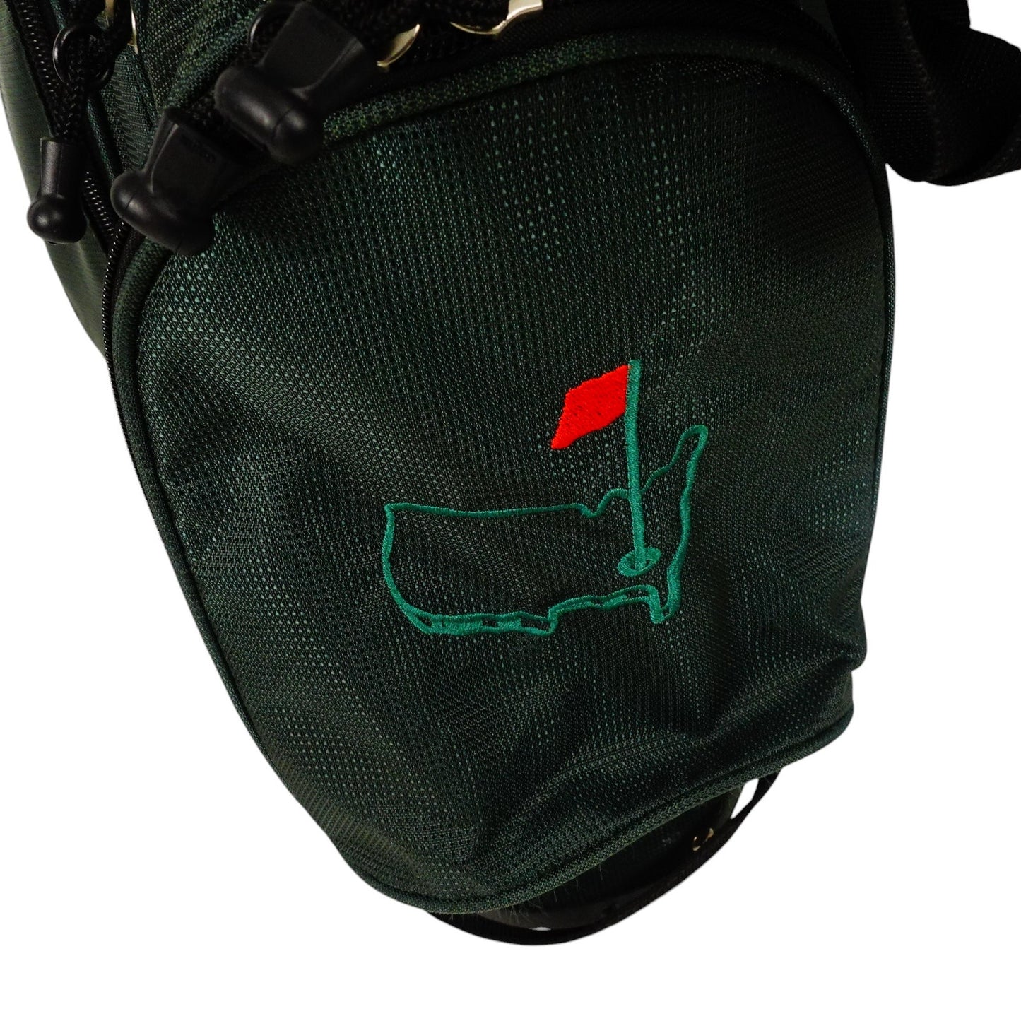 Augusta National Masters RARE Carry Stand 5 Way Golf Bag Green w Rain Cover