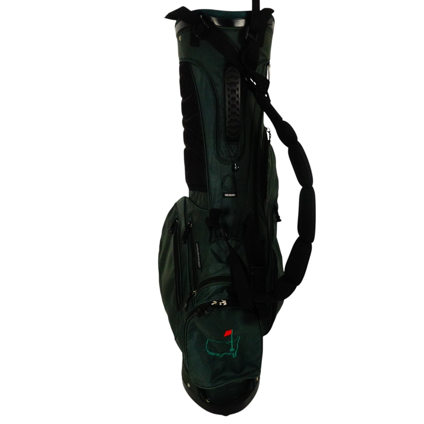 Augusta National Masters RARE Carry Stand 5 Way Golf Bag Green w Rain Cover