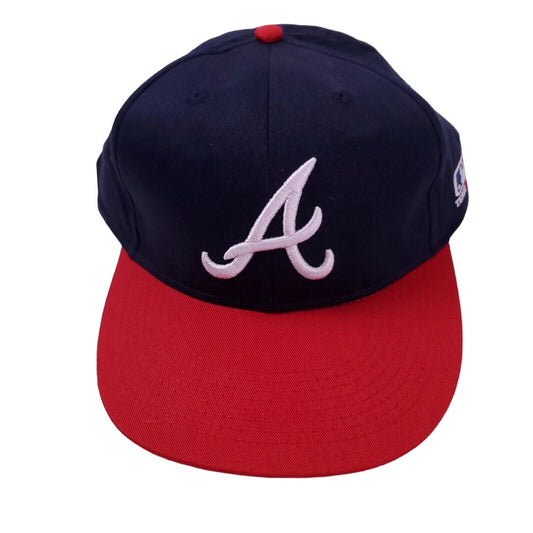 Atlanta Braves Hat Cap Strap Back Blue Red MLB Baseball Mesh OC Sports Mens